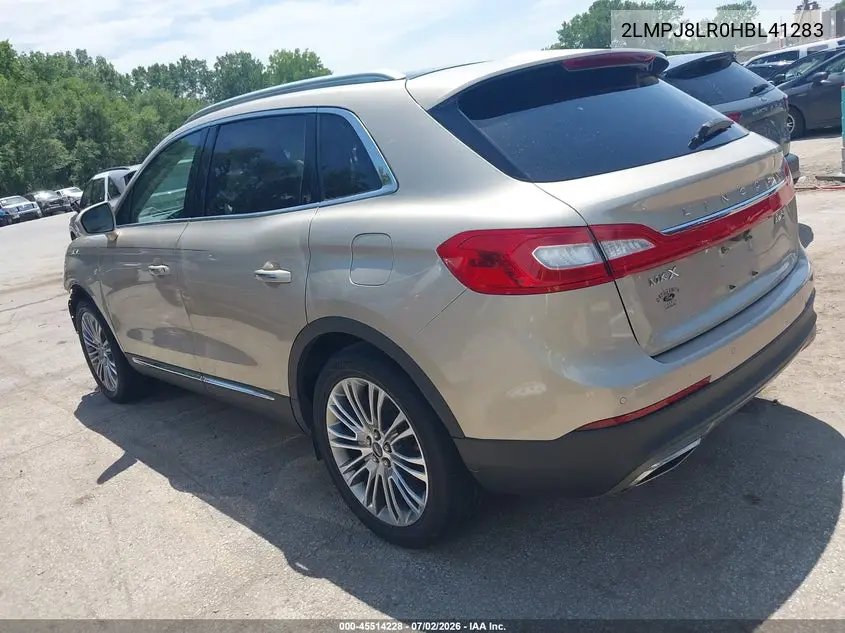 2017 Lincoln Mkx Reserve VIN: 2LMPJ8LR0HBL41283 Lot: 45514228
