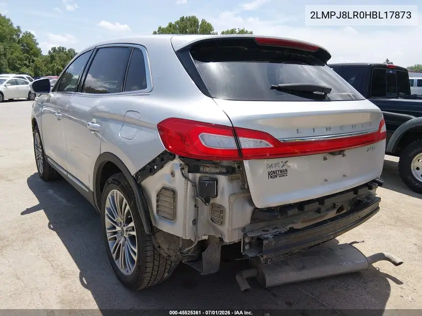 2017 Lincoln Mkx Reserve VIN: 2LMPJ8LR0HBL17873 Lot: 45525361