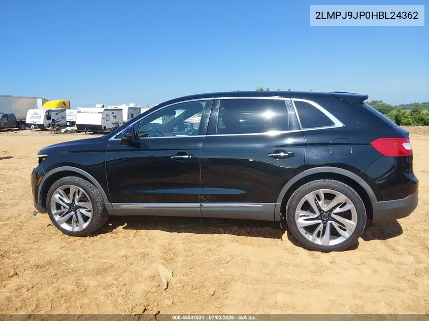 2017 Lincoln Mkx Black Label VIN: 2LMPJ9JP0HBL24362 Lot: 45531531