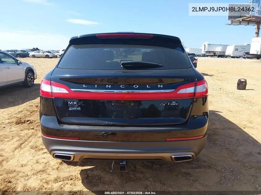 2017 Lincoln Mkx Black Label VIN: 2LMPJ9JP0HBL24362 Lot: 45531531