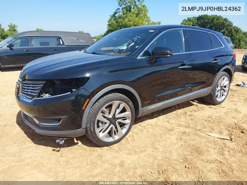 2017 Lincoln Mkx Black Label VIN: 2LMPJ9JP0HBL24362 Lot: 45531531