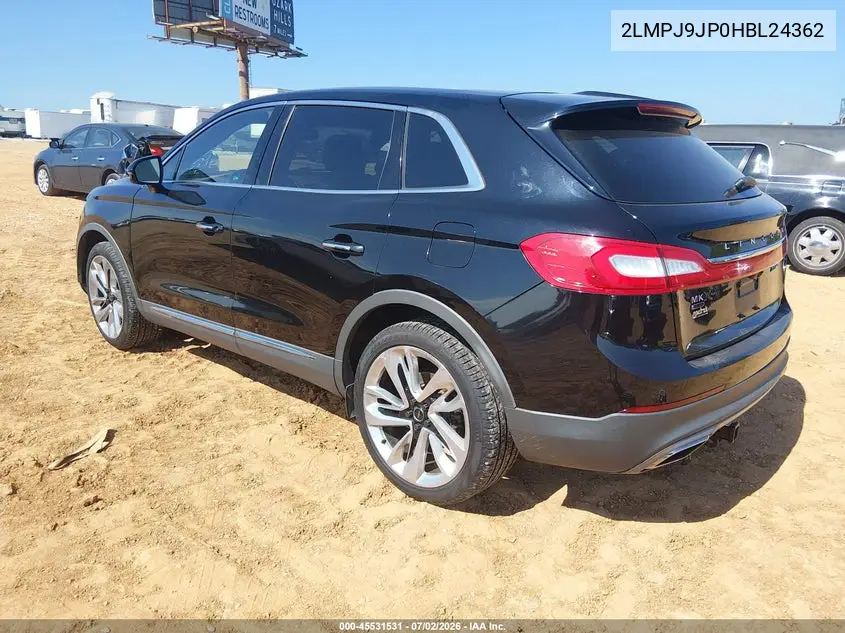 2017 Lincoln Mkx Black Label VIN: 2LMPJ9JP0HBL24362 Lot: 45531531