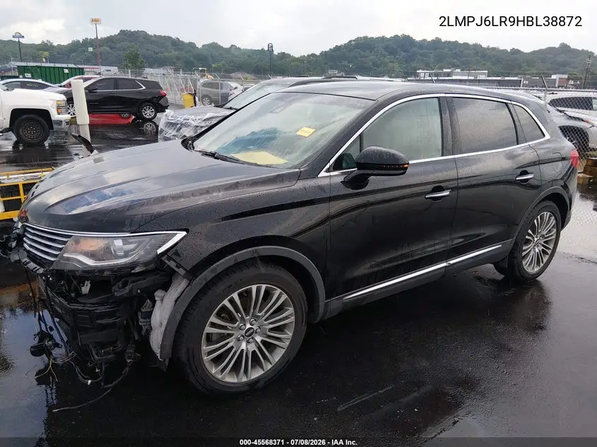 2017 Lincoln Mkx Reserve VIN: 2LMPJ6LR9HBL38872 Lot: 45568371