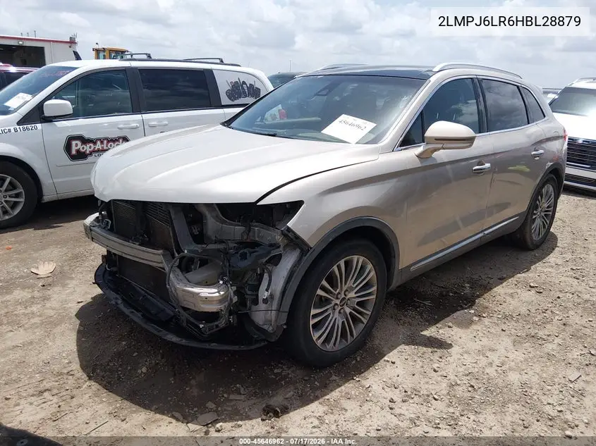 2017 Lincoln Mkx Reserve VIN: 2LMPJ6LR6HBL28879 Lot: 45646962