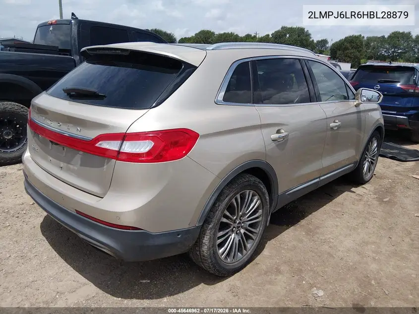 2017 Lincoln Mkx Reserve VIN: 2LMPJ6LR6HBL28879 Lot: 45646962