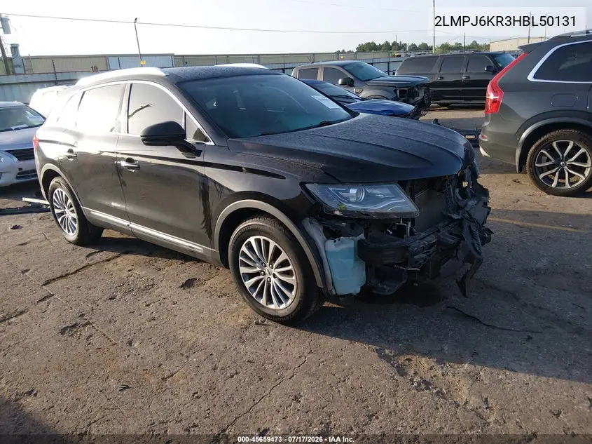 2017 Lincoln Mkx Select VIN: 2LMPJ6KR3HBL50131 Lot: 45659473