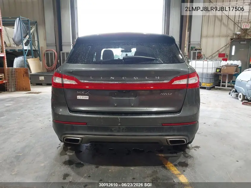 2018 Lincoln Mkx Reserve VIN: 2LMPJ8LR9JBL17506 Lot: 30092610