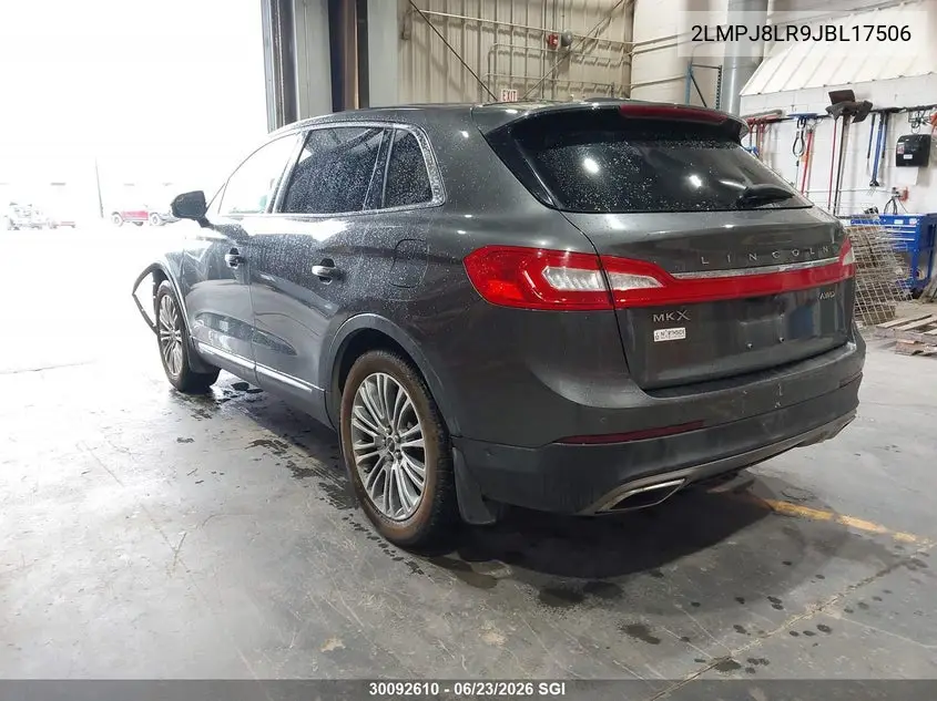 2018 Lincoln Mkx Reserve VIN: 2LMPJ8LR9JBL17506 Lot: 30092610