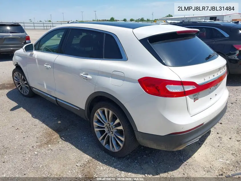2LMPJ8LR7JBL31484 2018 Lincoln Mkx Reserve