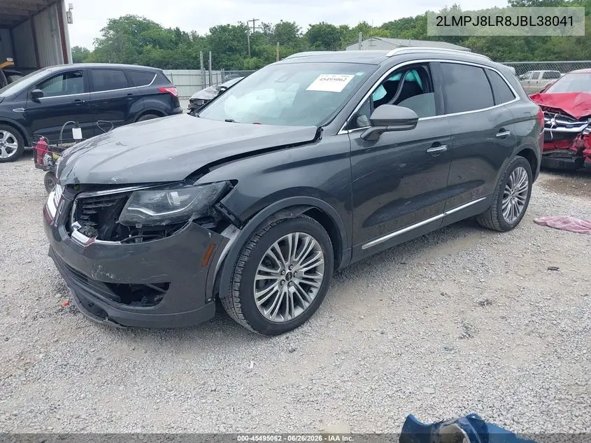 2018 Lincoln Mkx Reserve VIN: 2LMPJ8LR8JBL38041 Lot: 45495062