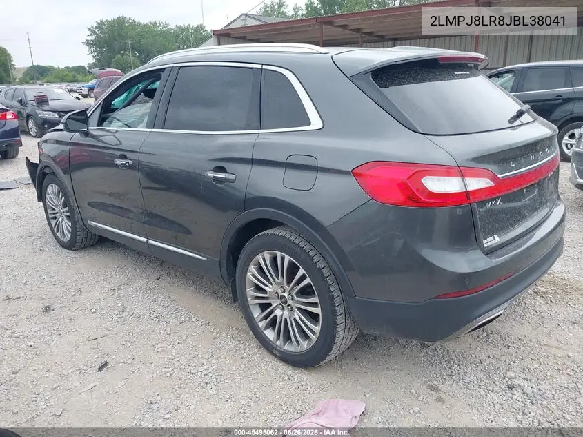 2018 Lincoln Mkx Reserve VIN: 2LMPJ8LR8JBL38041 Lot: 45495062