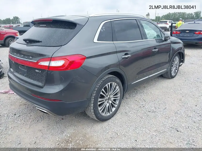 2018 Lincoln Mkx Reserve VIN: 2LMPJ8LR8JBL38041 Lot: 45495062