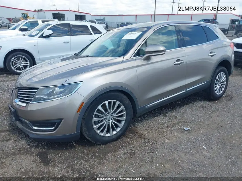 2018 Lincoln Mkx Select VIN: 2LMPJ8KR7JBL38064 Lot: 45505511