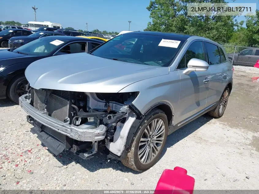 2018 Lincoln Mkx Reserve VIN: 2LMPJ6LR1JBL12711 Lot: 45529879