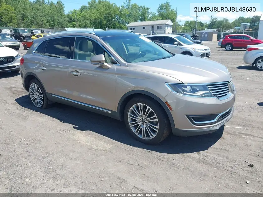 2018 Lincoln Mkx Reserve VIN: 2LMPJ8LR0JBL48630 Lot: 45578131