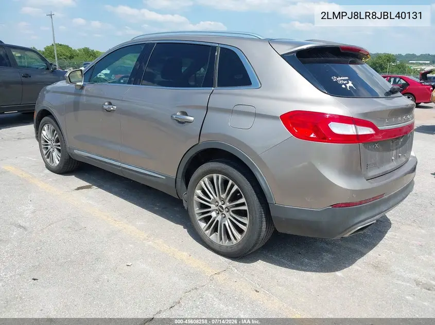 2018 Lincoln Mkx Reserve VIN: 2LMPJ8LR8JBL40131 Lot: 45608258