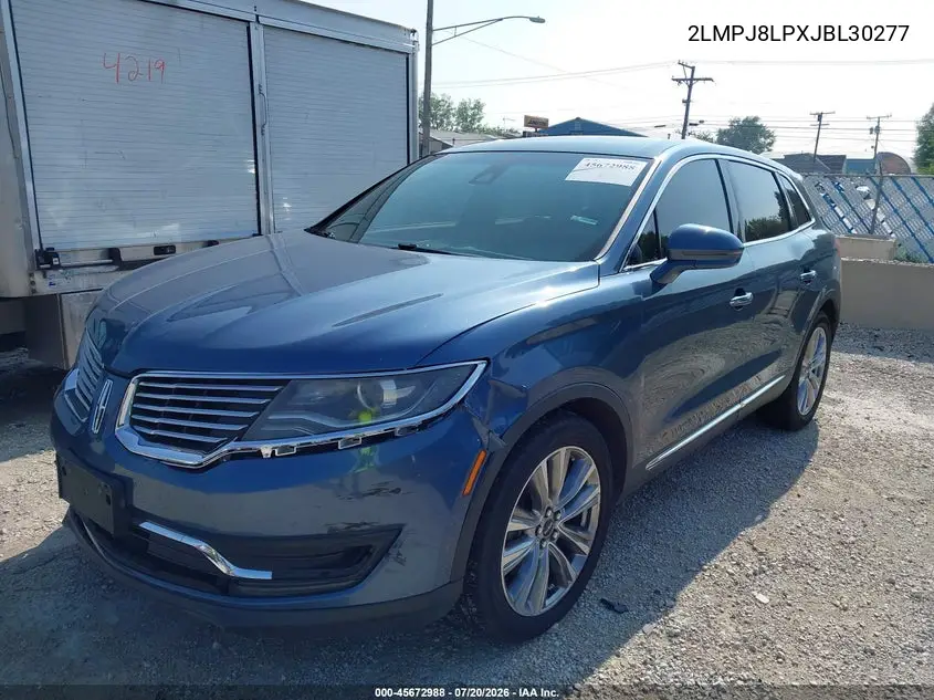 2018 Lincoln Mkx Reserve VIN: 2LMPJ8LPXJBL30277 Lot: 45672988