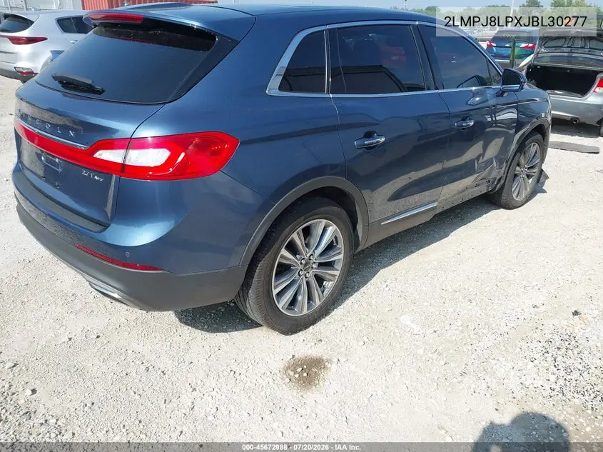 2018 Lincoln Mkx Reserve VIN: 2LMPJ8LPXJBL30277 Lot: 45672988