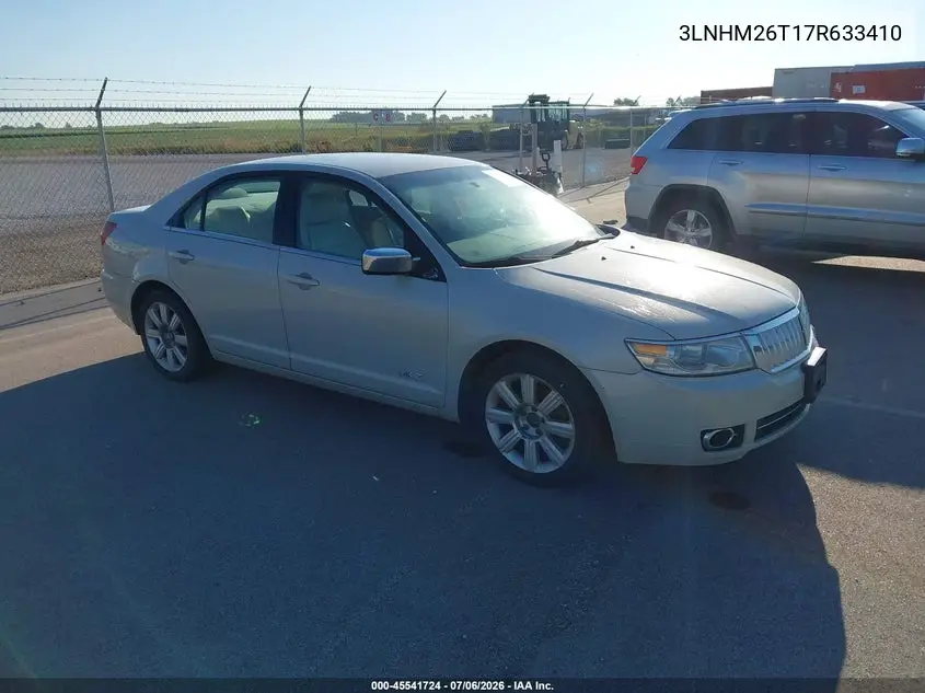 2007 Lincoln Mkz VIN: 3LNHM26T17R633410 Lot: 45541724