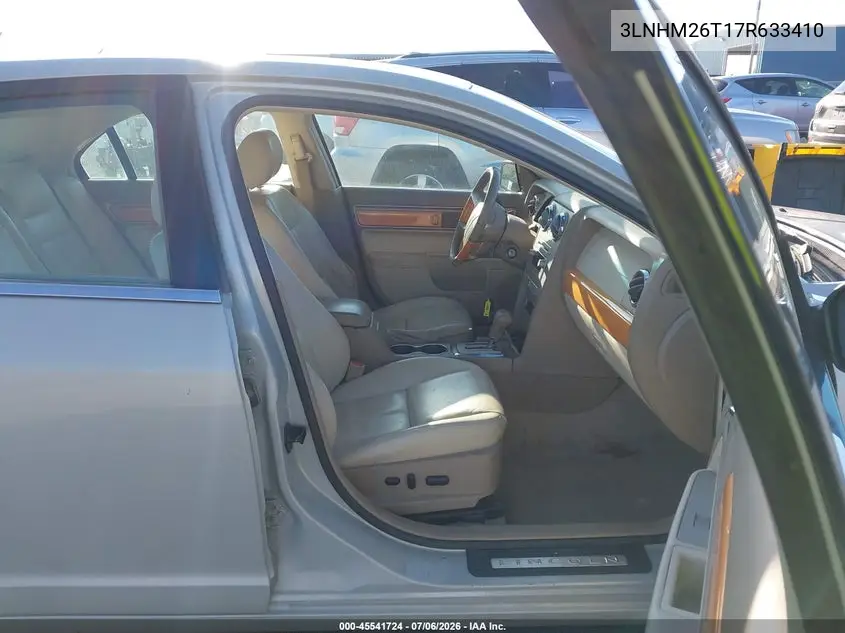 2007 Lincoln Mkz VIN: 3LNHM26T17R633410 Lot: 45541724