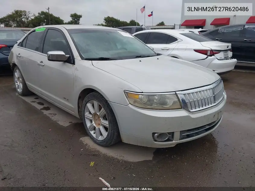 2007 Lincoln Mkz VIN: 3LNHM26T27R620486 Lot: 45621377