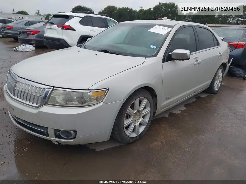 2007 Lincoln Mkz VIN: 3LNHM26T27R620486 Lot: 45621377