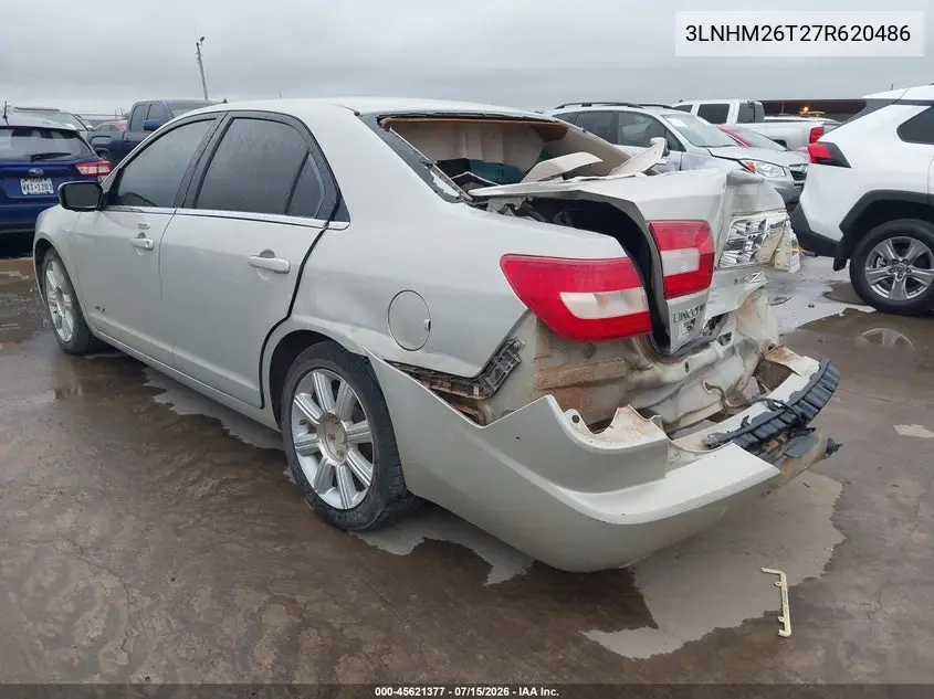 2007 Lincoln Mkz VIN: 3LNHM26T27R620486 Lot: 45621377