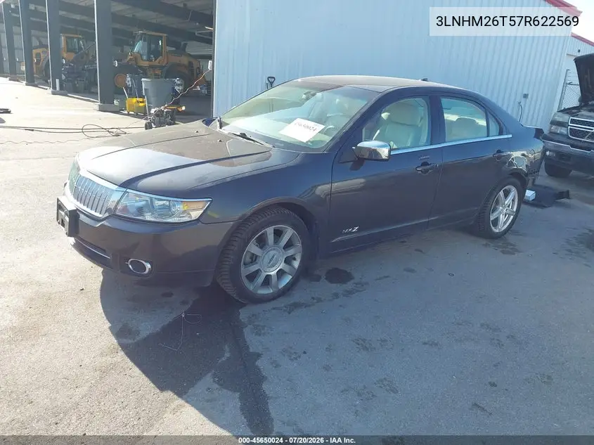 2007 Lincoln Mkz VIN: 3LNHM26T57R622569 Lot: 45650024
