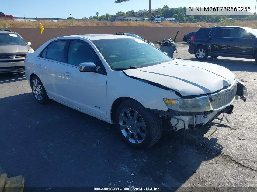 3LNHM26T78R660256 2008 Lincoln Mkz