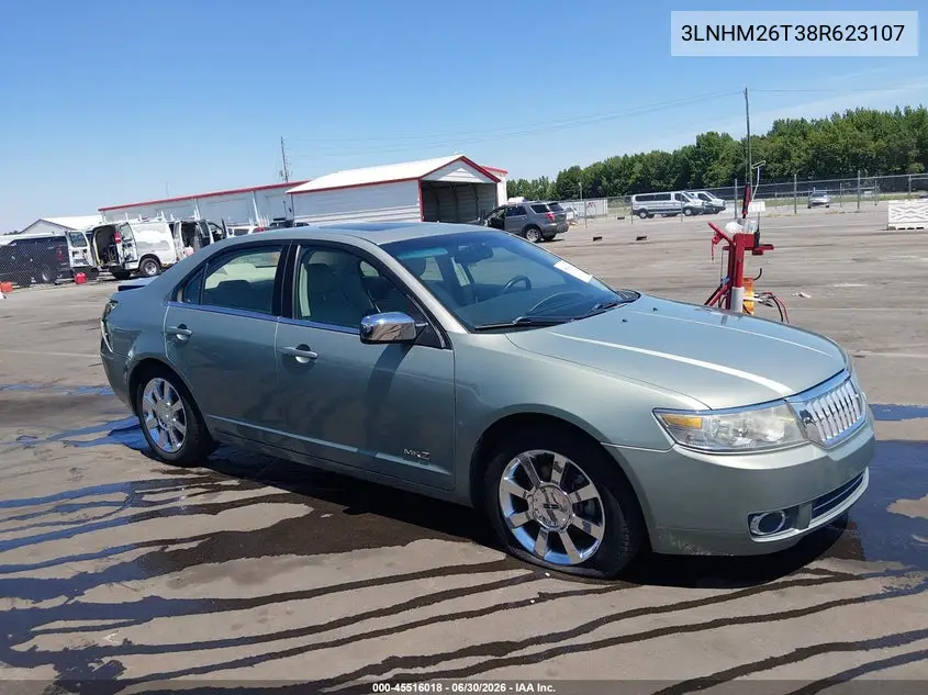2008 Lincoln Mkz VIN: 3LNHM26T38R623107 Lot: 45516018