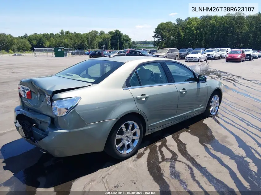2008 Lincoln Mkz VIN: 3LNHM26T38R623107 Lot: 45516018