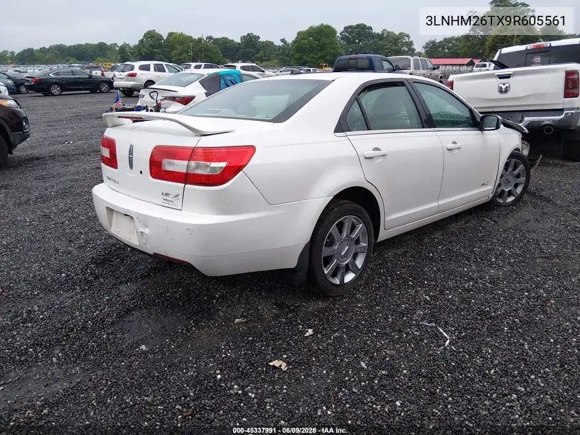 2009 Lincoln Mkz VIN: 3LNHM26TX9R605561 Lot: 45337991