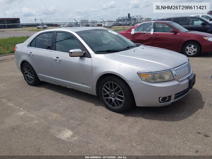 2009 Lincoln Mkz VIN: 3LNHM26T29R611421 Lot: 45585833