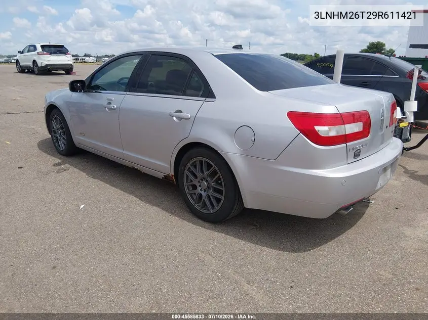 2009 Lincoln Mkz VIN: 3LNHM26T29R611421 Lot: 45585833