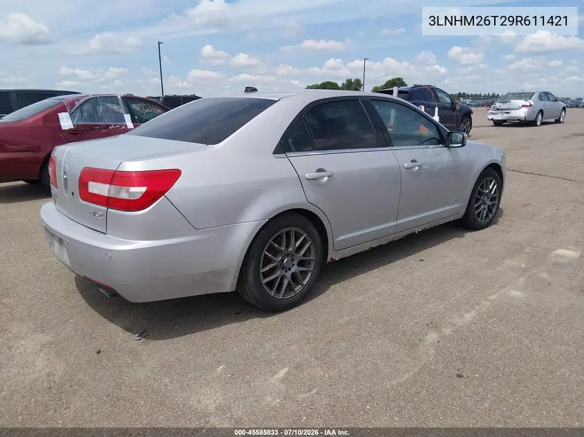 2009 Lincoln Mkz VIN: 3LNHM26T29R611421 Lot: 45585833