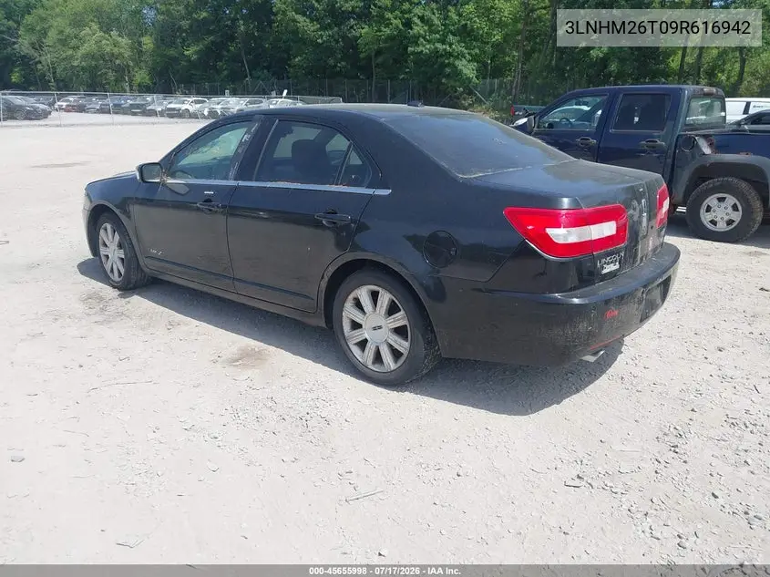 2009 Lincoln Mkz VIN: 3LNHM26T09R616942 Lot: 45655998