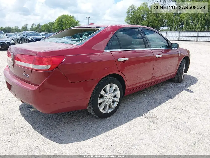 2010 Lincoln Mkz VIN: 3LNHL2GCXAR608028 Lot: 45223991