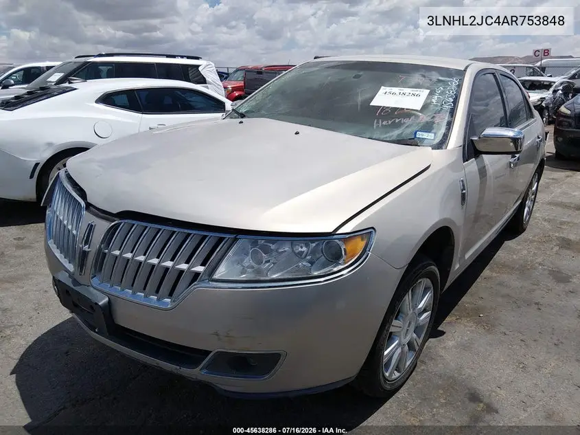 2010 Lincoln Mkz VIN: 3LNHL2JC4AR753848 Lot: 45638286