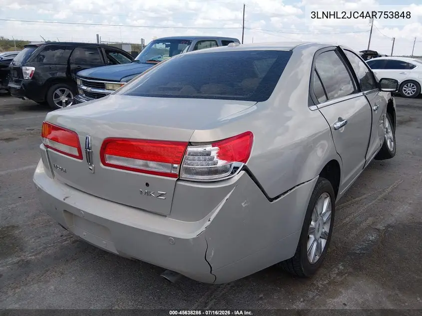 2010 Lincoln Mkz VIN: 3LNHL2JC4AR753848 Lot: 45638286