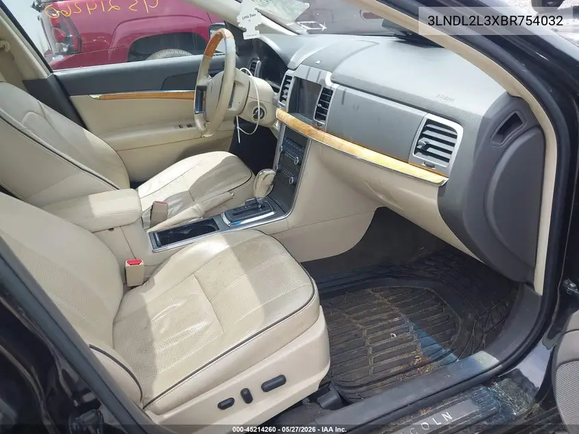 2011 Lincoln Mkz Hybrid VIN: 3LNDL2L3XBR754032 Lot: 45214260