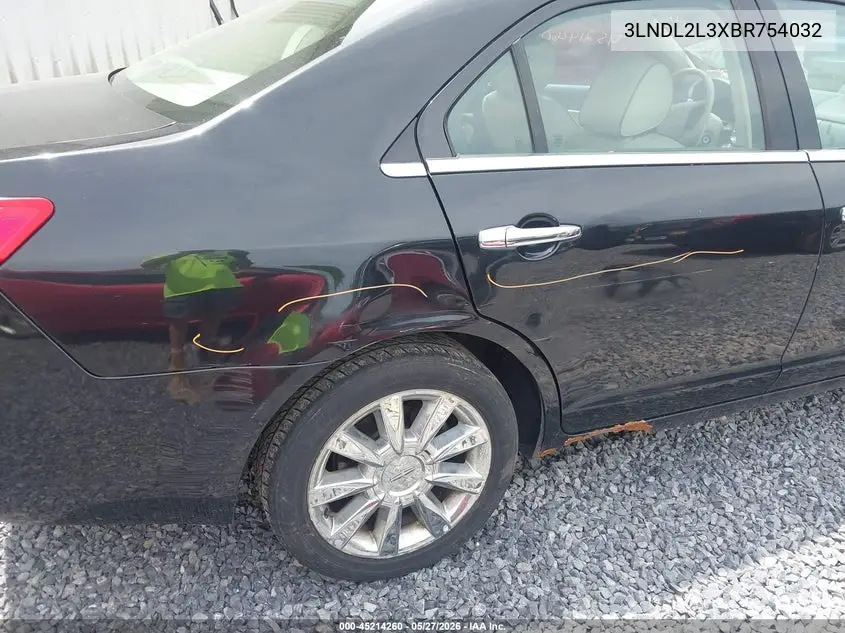 2011 Lincoln Mkz Hybrid VIN: 3LNDL2L3XBR754032 Lot: 45214260