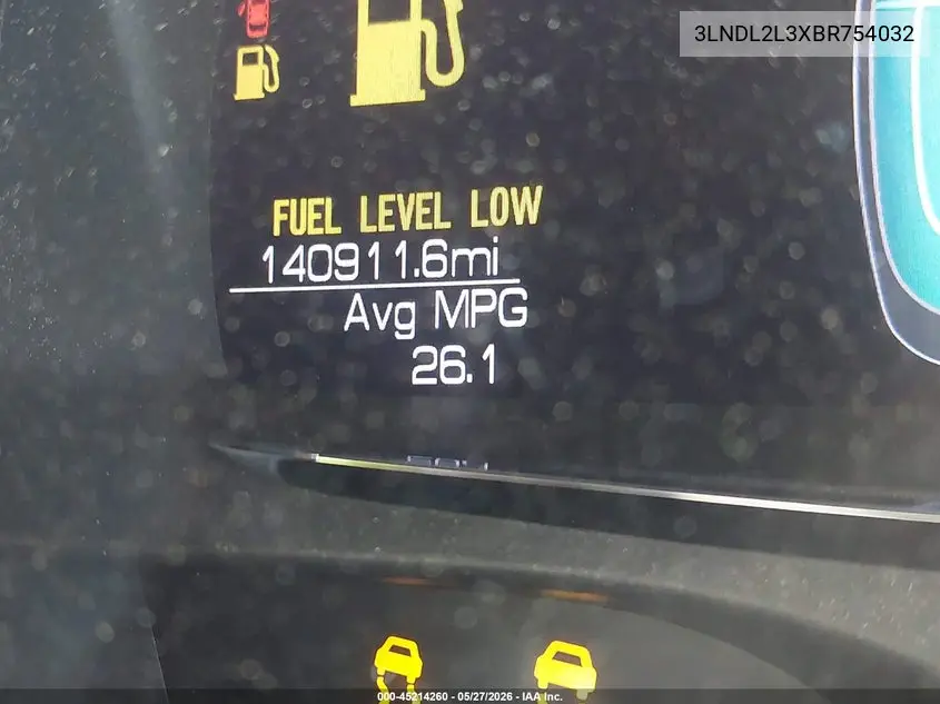 2011 Lincoln Mkz Hybrid VIN: 3LNDL2L3XBR754032 Lot: 45214260