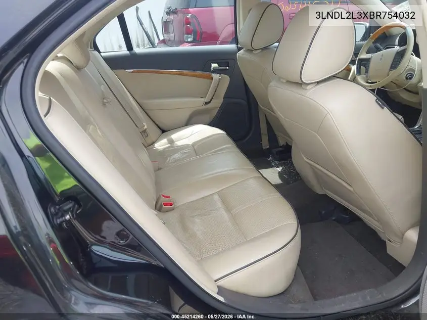 2011 Lincoln Mkz Hybrid VIN: 3LNDL2L3XBR754032 Lot: 45214260