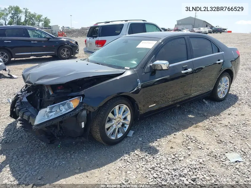 2011 Lincoln Mkz Hybrid VIN: 3LNDL2L32BR766529 Lot: 45525019
