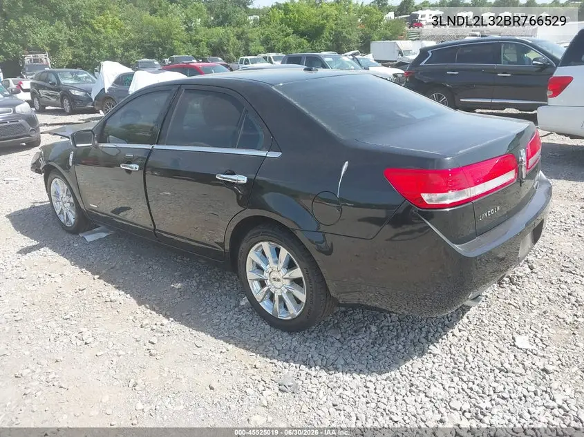 2011 Lincoln Mkz Hybrid VIN: 3LNDL2L32BR766529 Lot: 45525019