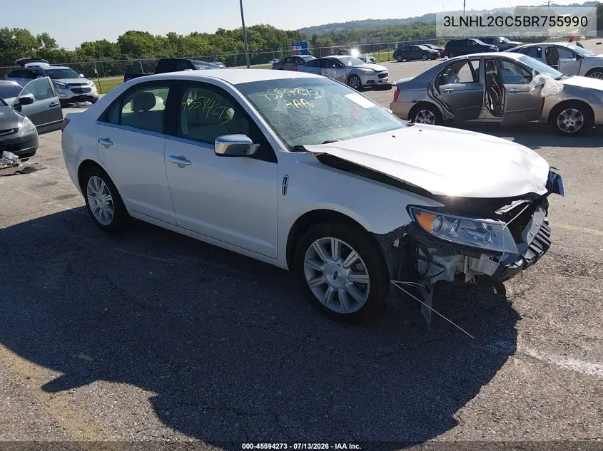 2011 Lincoln Mkz VIN: 3LNHL2GC5BR755990 Lot: 45594273