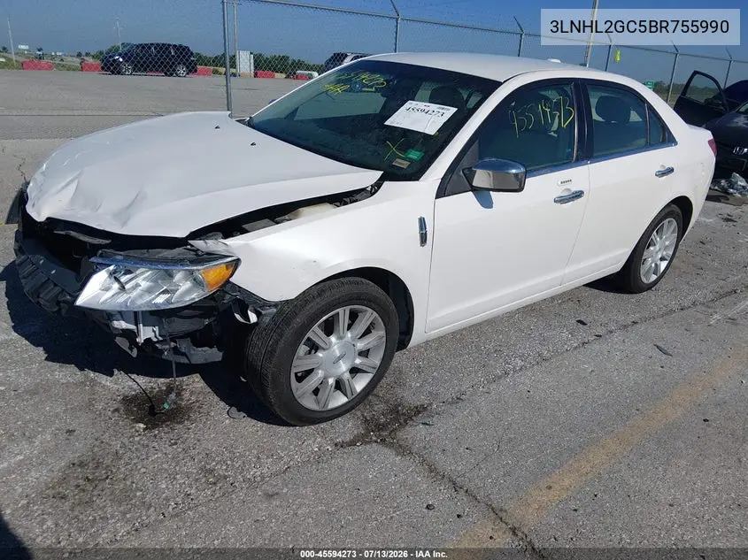 2011 Lincoln Mkz VIN: 3LNHL2GC5BR755990 Lot: 45594273