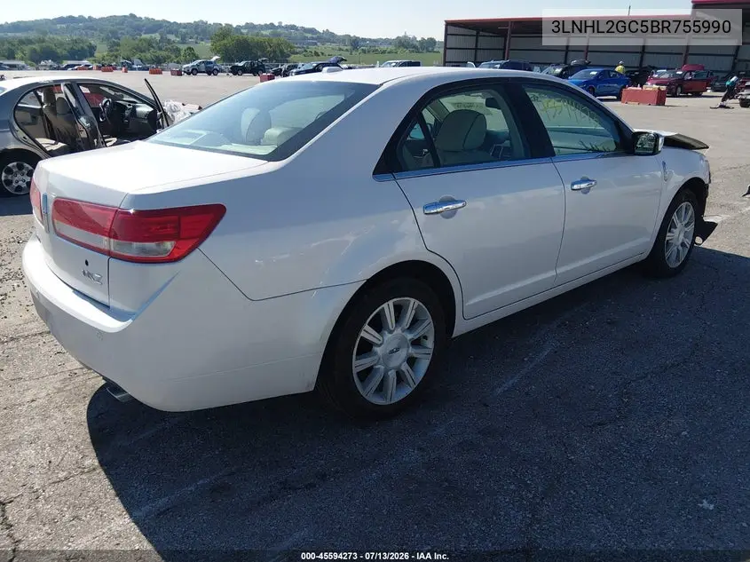 2011 Lincoln Mkz VIN: 3LNHL2GC5BR755990 Lot: 45594273