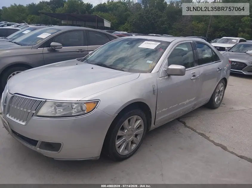 2011 Lincoln Mkz Hybrid VIN: 3LNDL2L35BR757064 Lot: 45602539