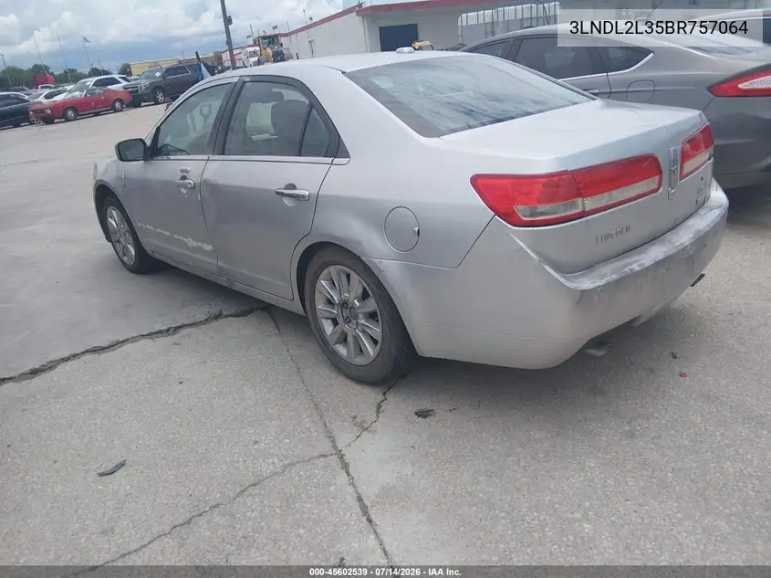 2011 Lincoln Mkz Hybrid VIN: 3LNDL2L35BR757064 Lot: 45602539